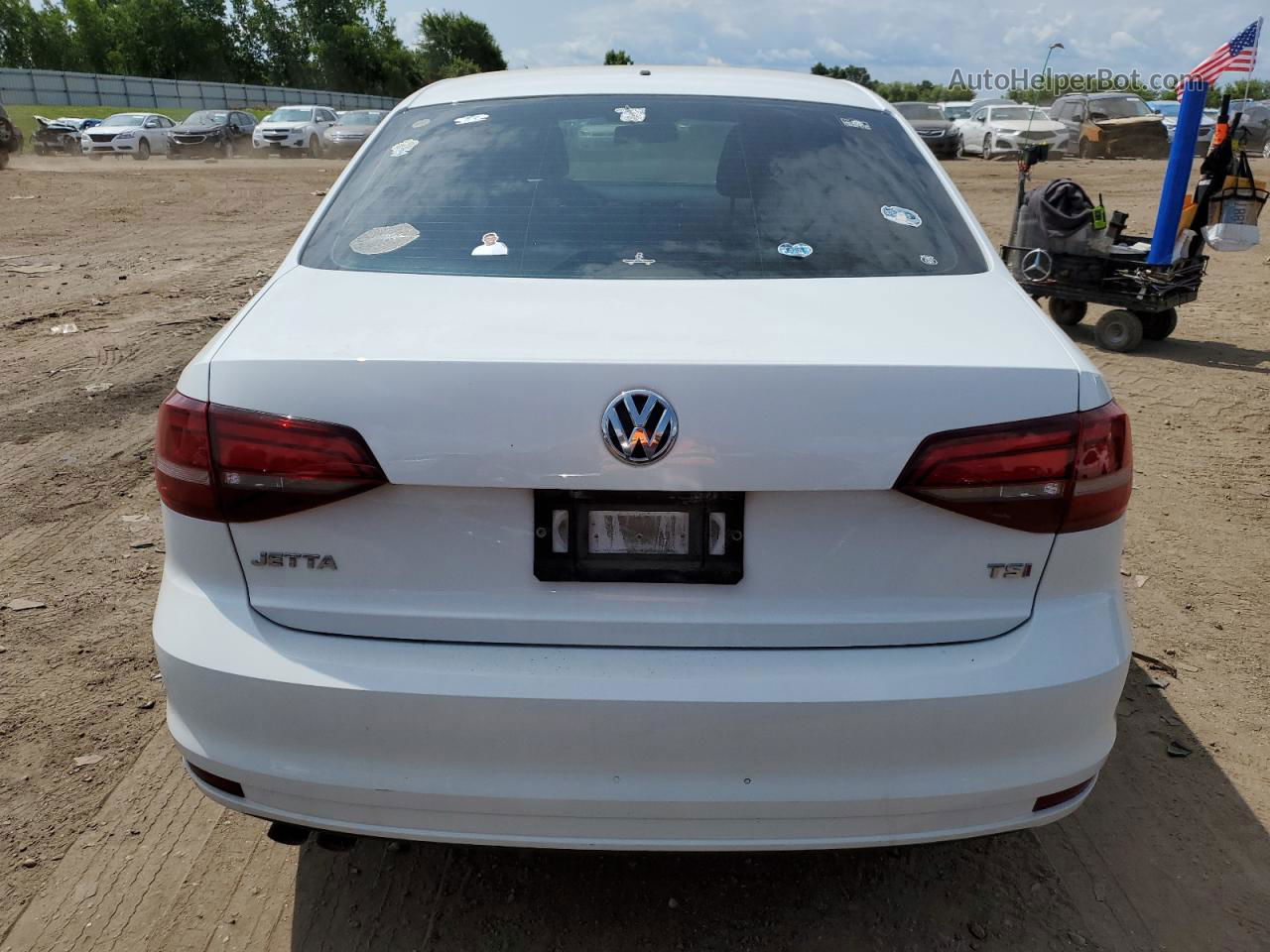 2018 Volkswagen Jetta S White vin: 3VW2B7AJ4JM245060