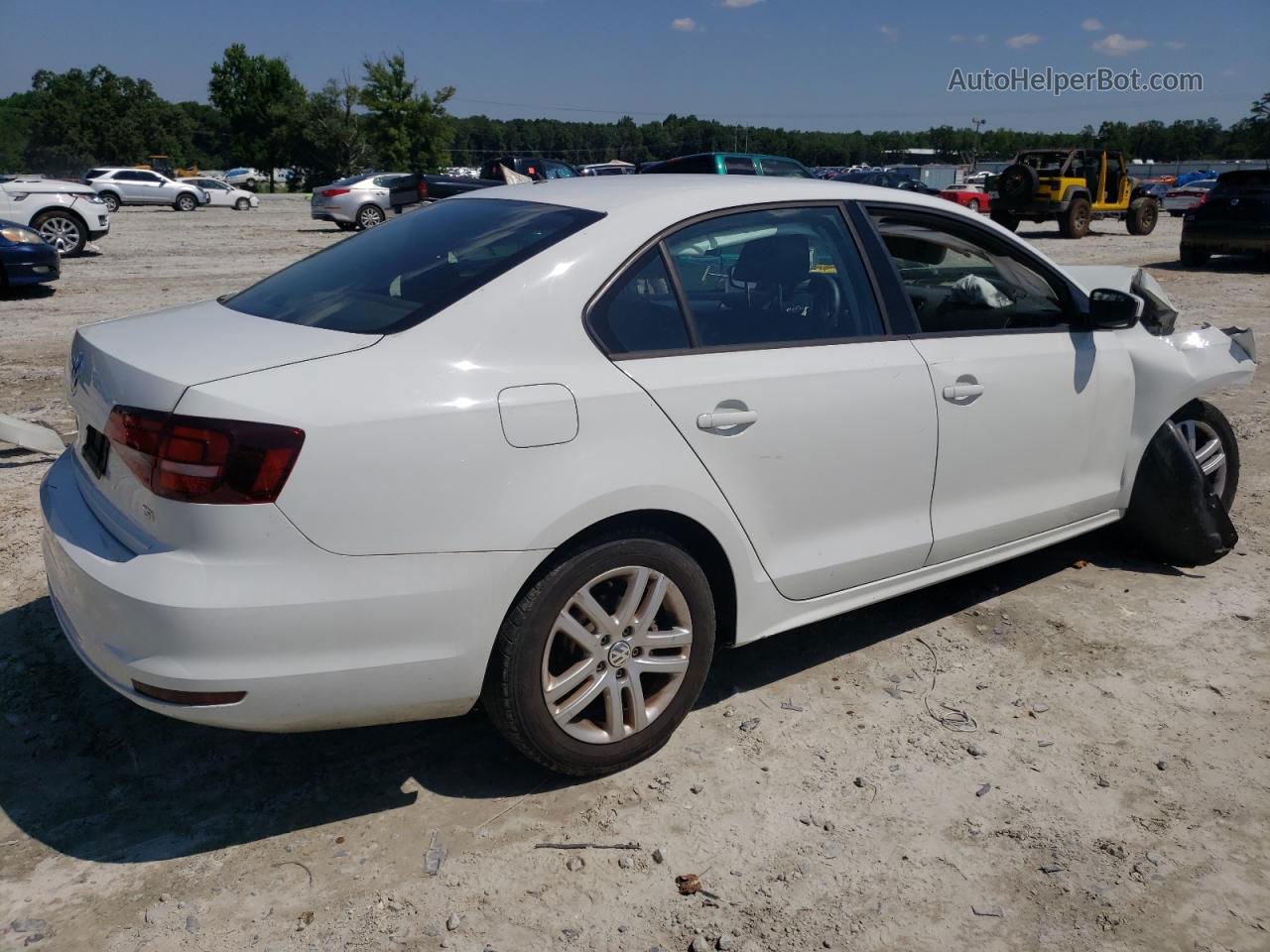 2018 Volkswagen Jetta S Белый vin: 3VW2B7AJ4JM254387