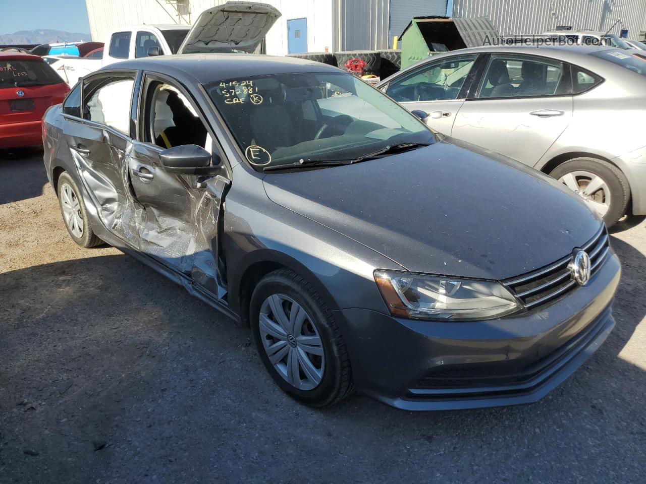 2017 Volkswagen Jetta S Charcoal vin: 3VW2B7AJ5HM233669