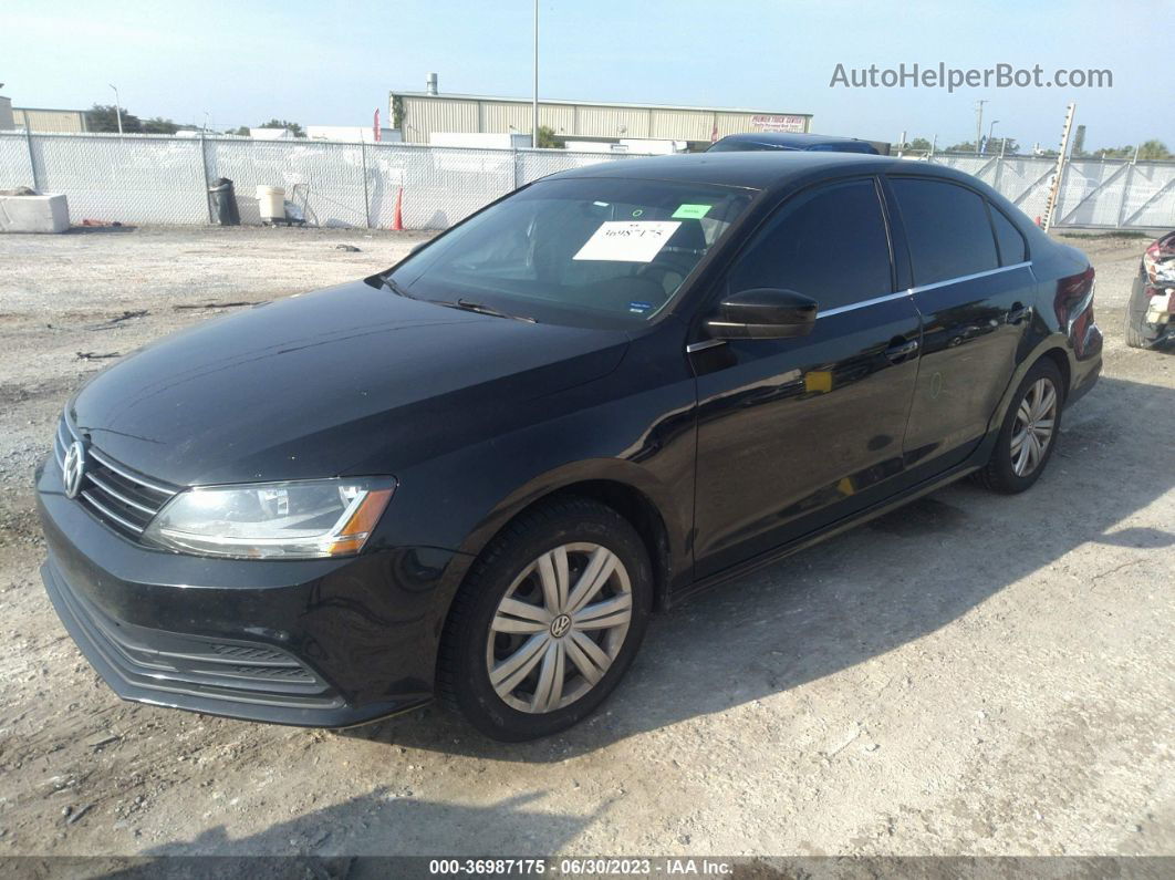 2017 Volkswagen Jetta 1.4t S Black vin: 3VW2B7AJ5HM297307