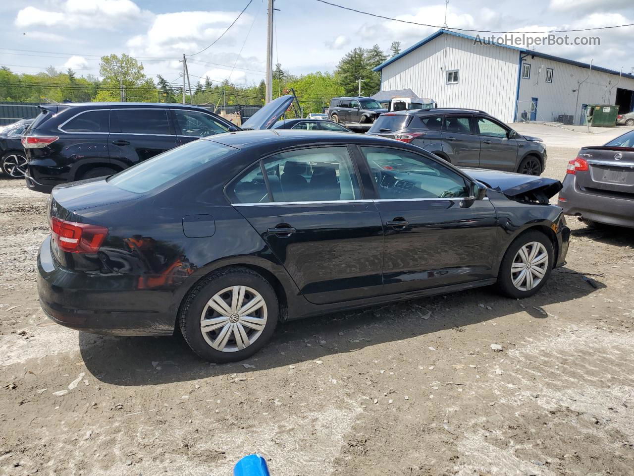 2017 Volkswagen Jetta S Black vin: 3VW2B7AJ5HM308628