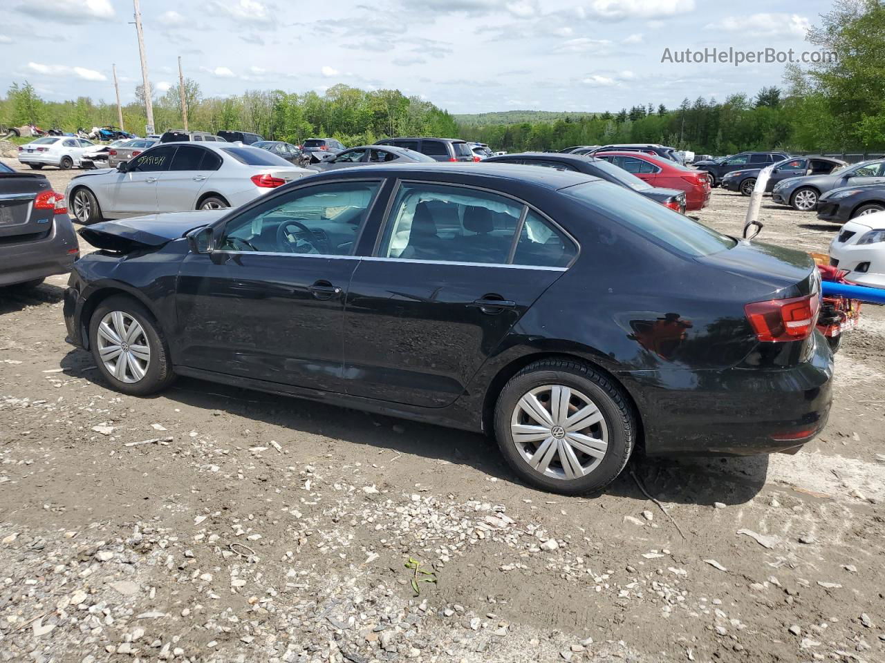 2017 Volkswagen Jetta S Черный vin: 3VW2B7AJ5HM308628