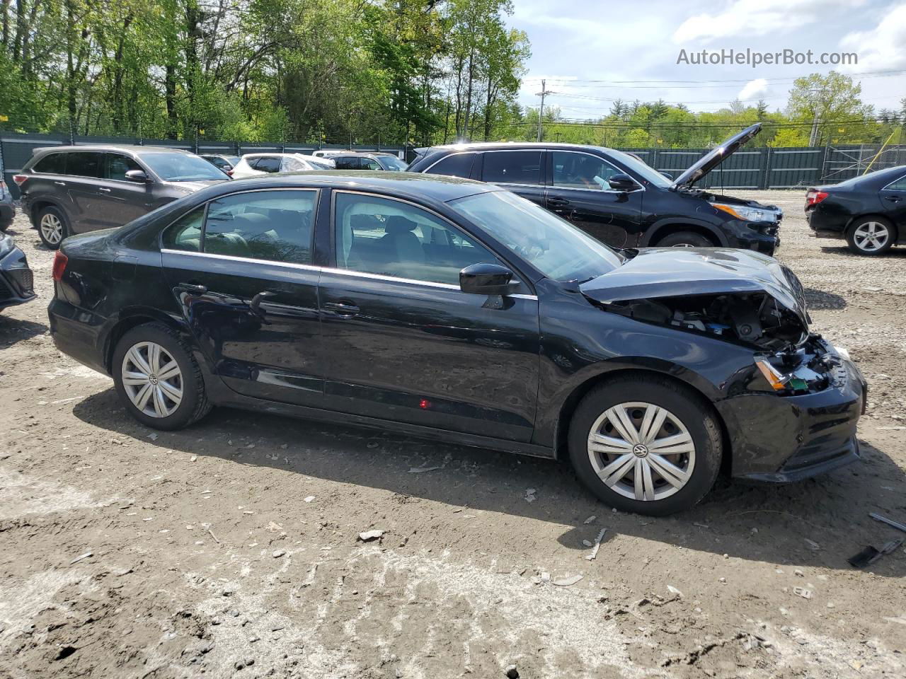 2017 Volkswagen Jetta S Black vin: 3VW2B7AJ5HM308628