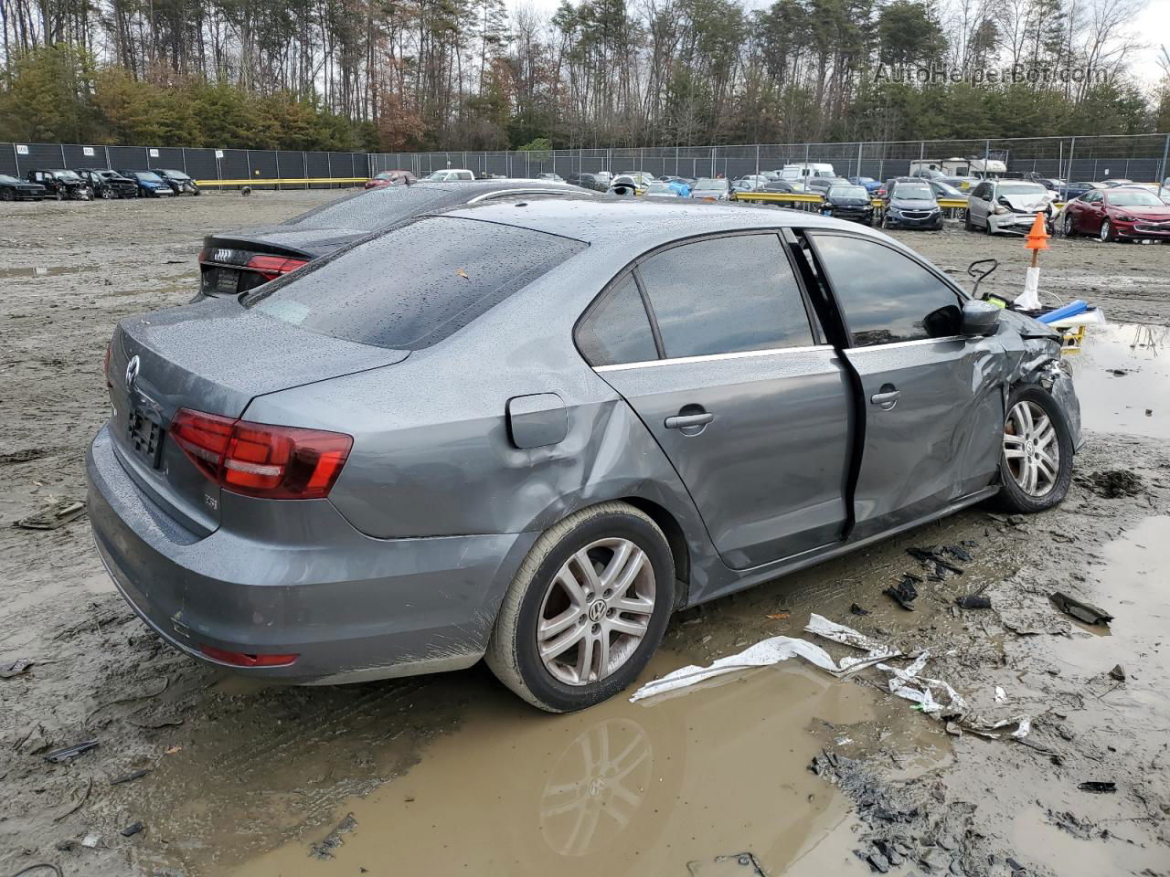 2017 Volkswagen Jetta S Серый vin: 3VW2B7AJ5HM317944