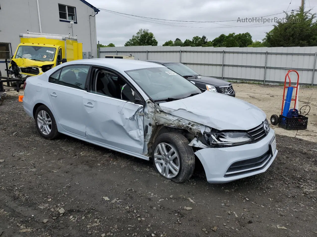 2017 Volkswagen Jetta S White vin: 3VW2B7AJ5HM350068