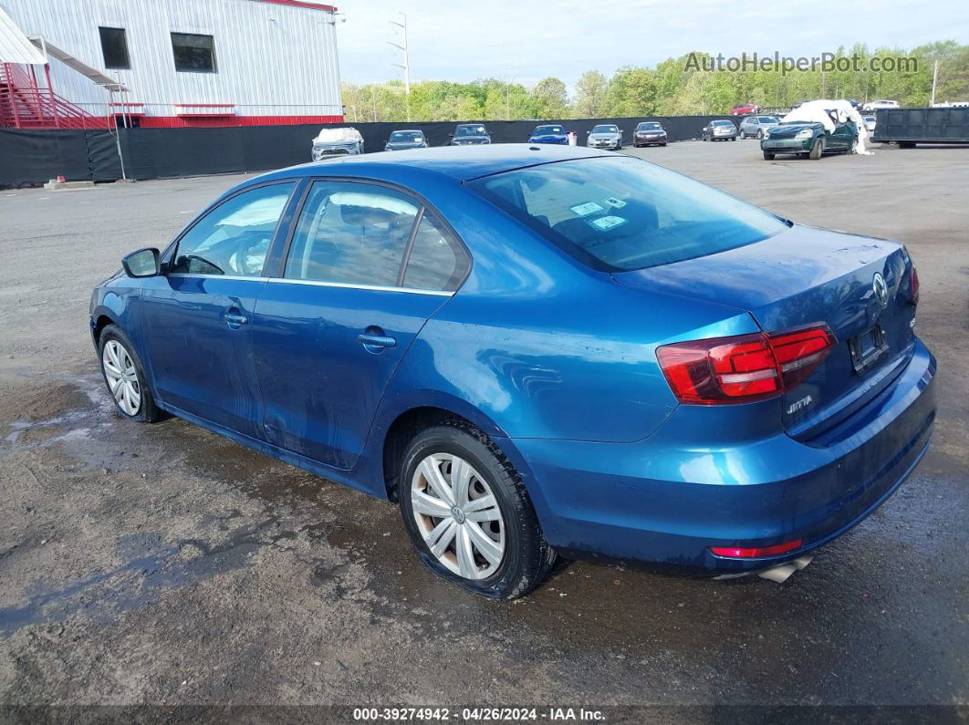 2017 Volkswagen Jetta 1.4t S Blue vin: 3VW2B7AJ5HM372815