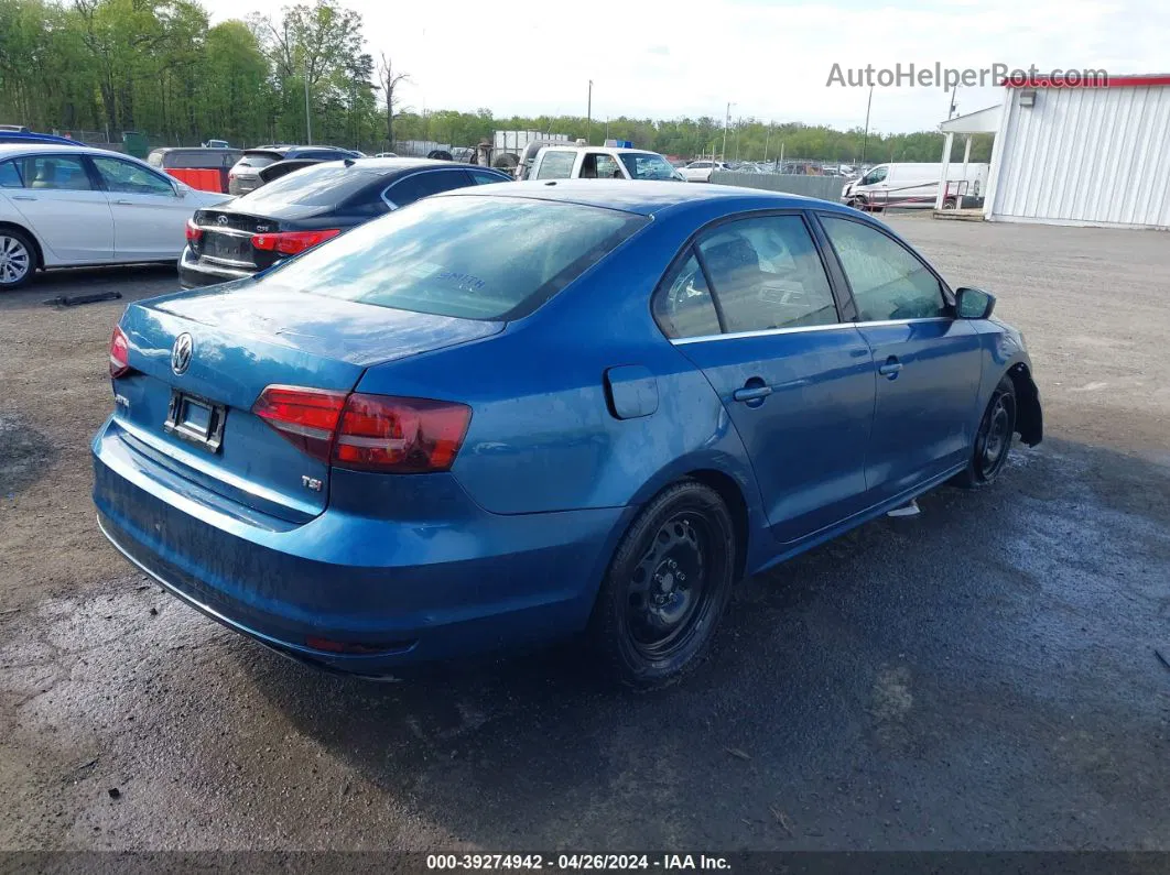 2017 Volkswagen Jetta 1.4t S Blue vin: 3VW2B7AJ5HM372815