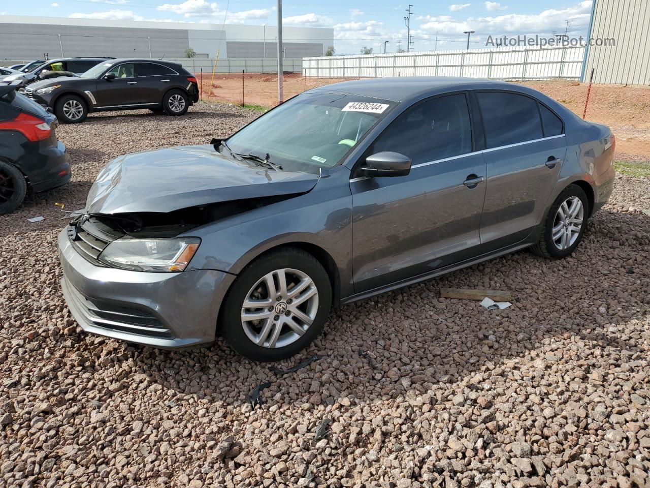 2017 Volkswagen Jetta S Gray vin: 3VW2B7AJ5HM411774