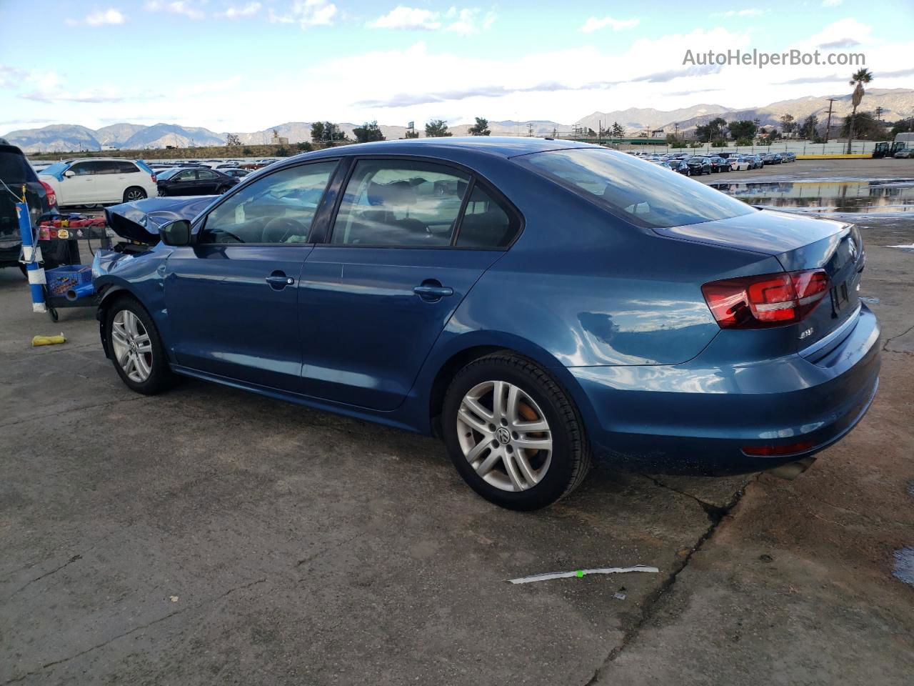 2018 Volkswagen Jetta S Синий vin: 3VW2B7AJ5JM209846