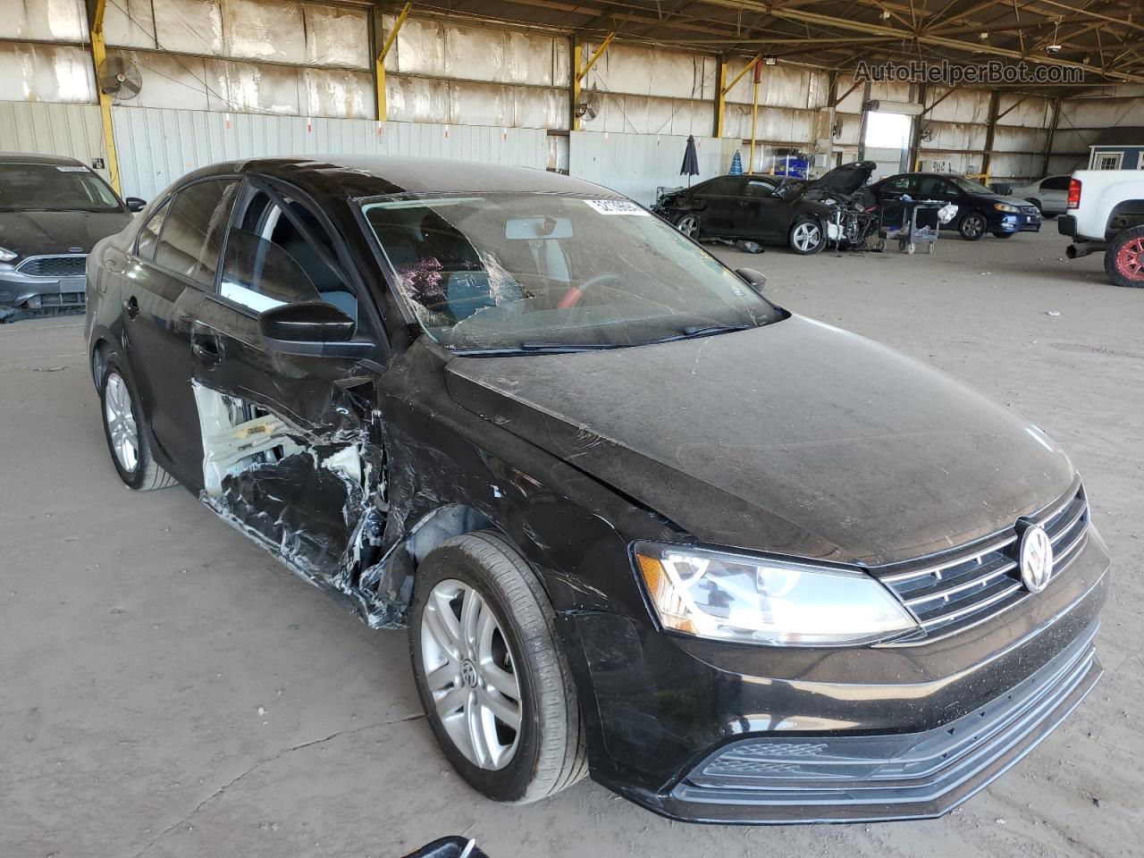 2018 Volkswagen Jetta S Black vin: 3VW2B7AJ5JM222368