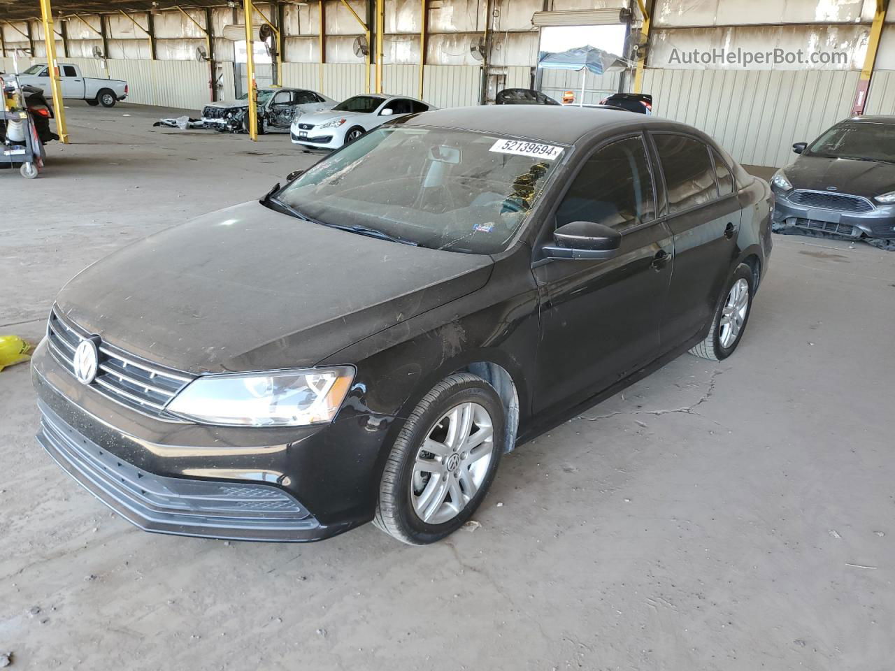 2018 Volkswagen Jetta S Black vin: 3VW2B7AJ5JM222368