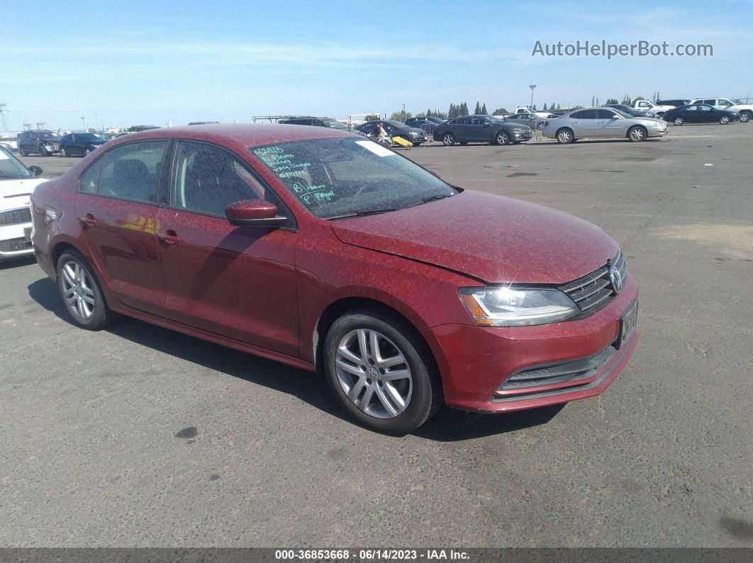 2018 Volkswagen Jetta 1.4t S Burgundy vin: 3VW2B7AJ5JM233323