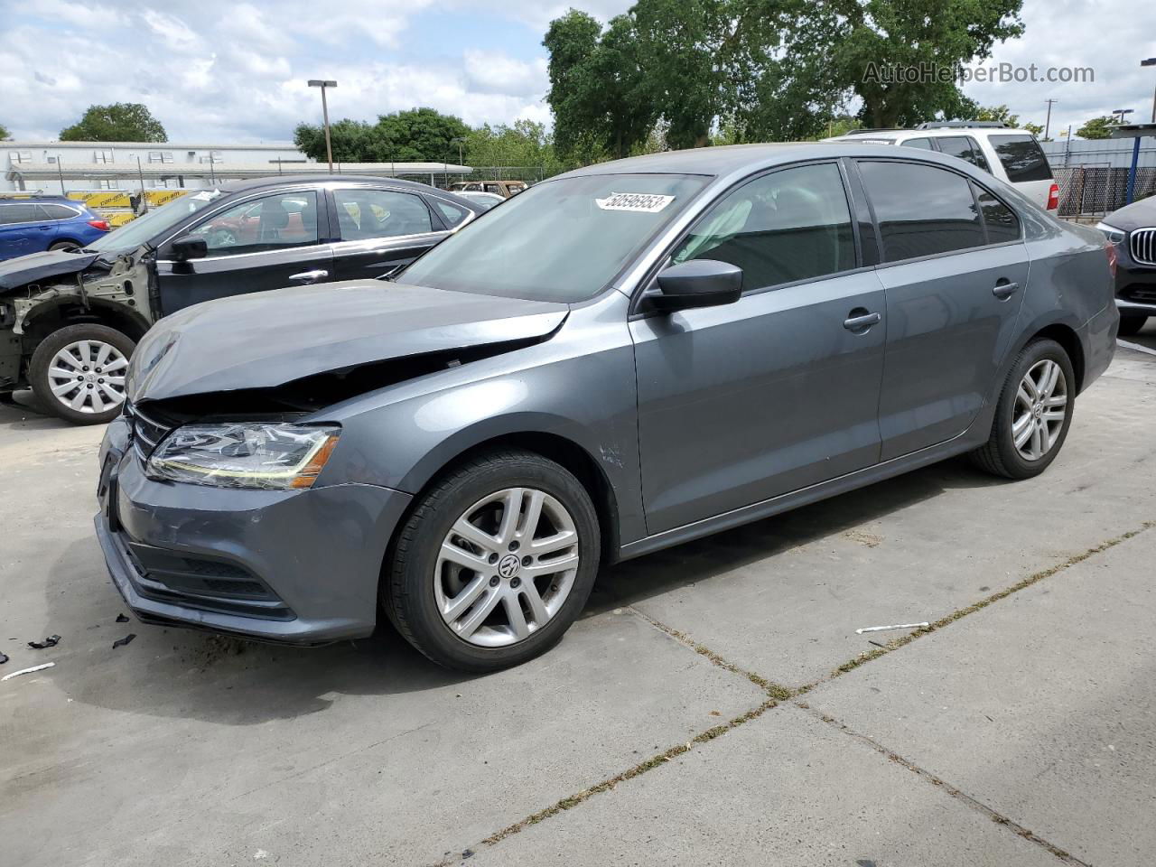 2018 Volkswagen Jetta S Gray vin: 3VW2B7AJ5JM239459