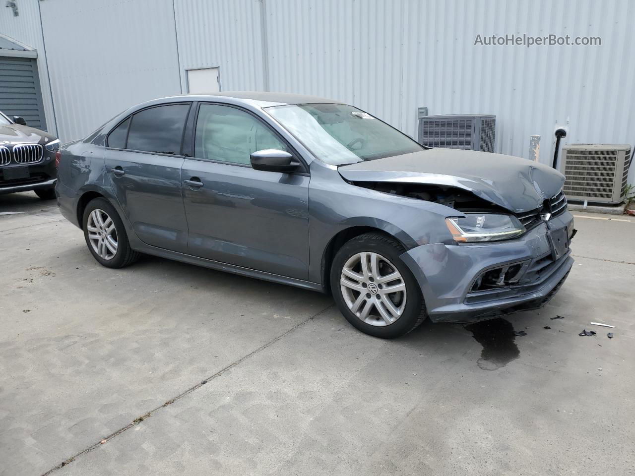 2018 Volkswagen Jetta S Gray vin: 3VW2B7AJ5JM239459