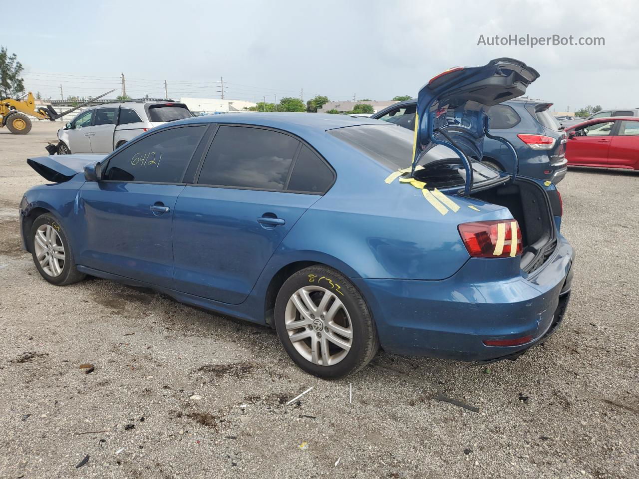 2018 Volkswagen Jetta S Blue vin: 3VW2B7AJ5JM242569