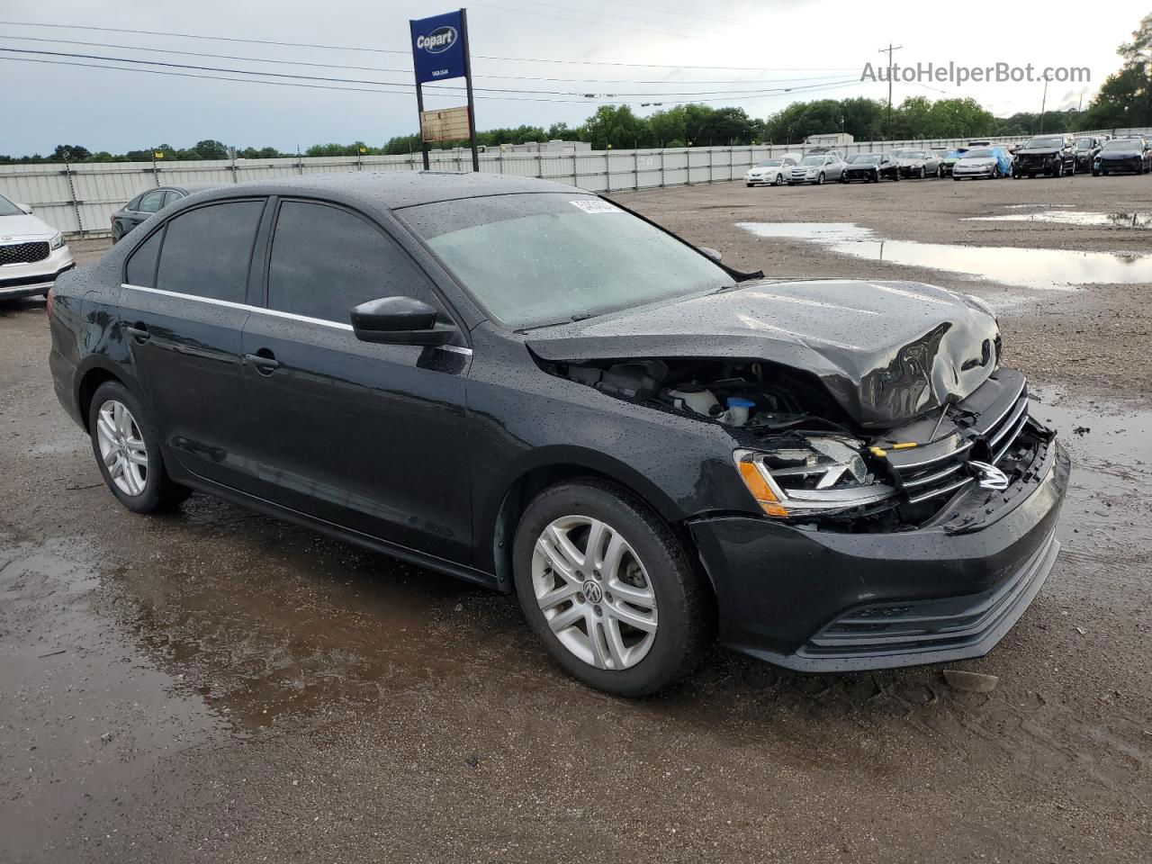 2017 Volkswagen Jetta S Black vin: 3VW2B7AJ6HM224592