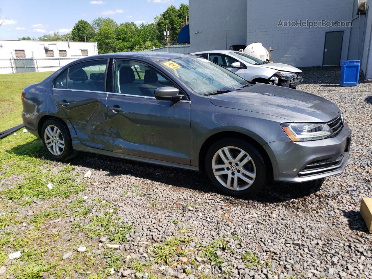 2017 Volkswagen Jetta S Серый vin: 3VW2B7AJ6HM231736