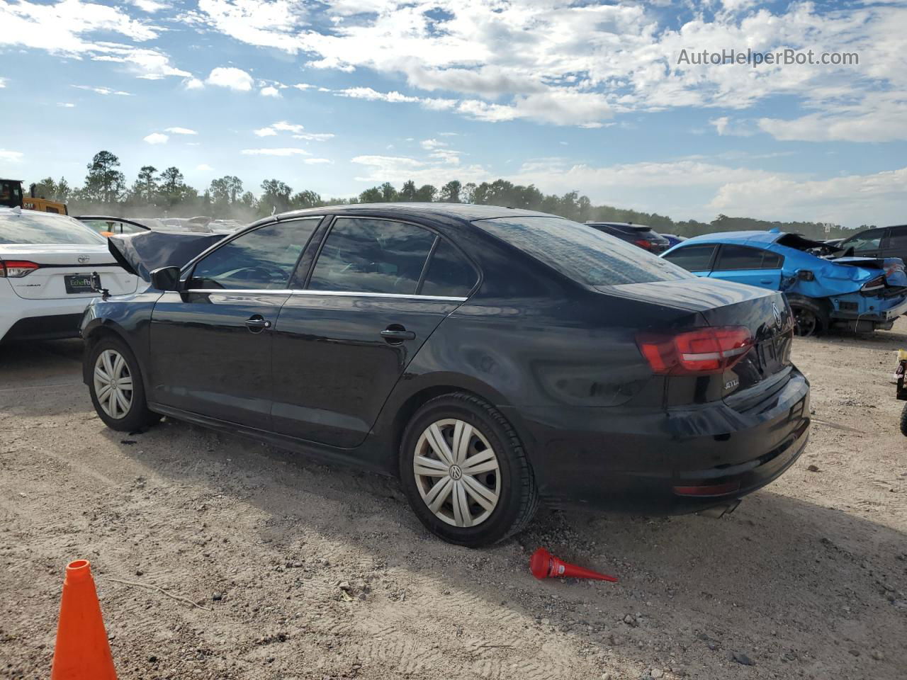 2017 Volkswagen Jetta S Black vin: 3VW2B7AJ6HM311280