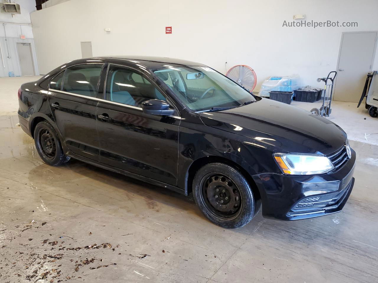 2017 Volkswagen Jetta S Black vin: 3VW2B7AJ6HM321405