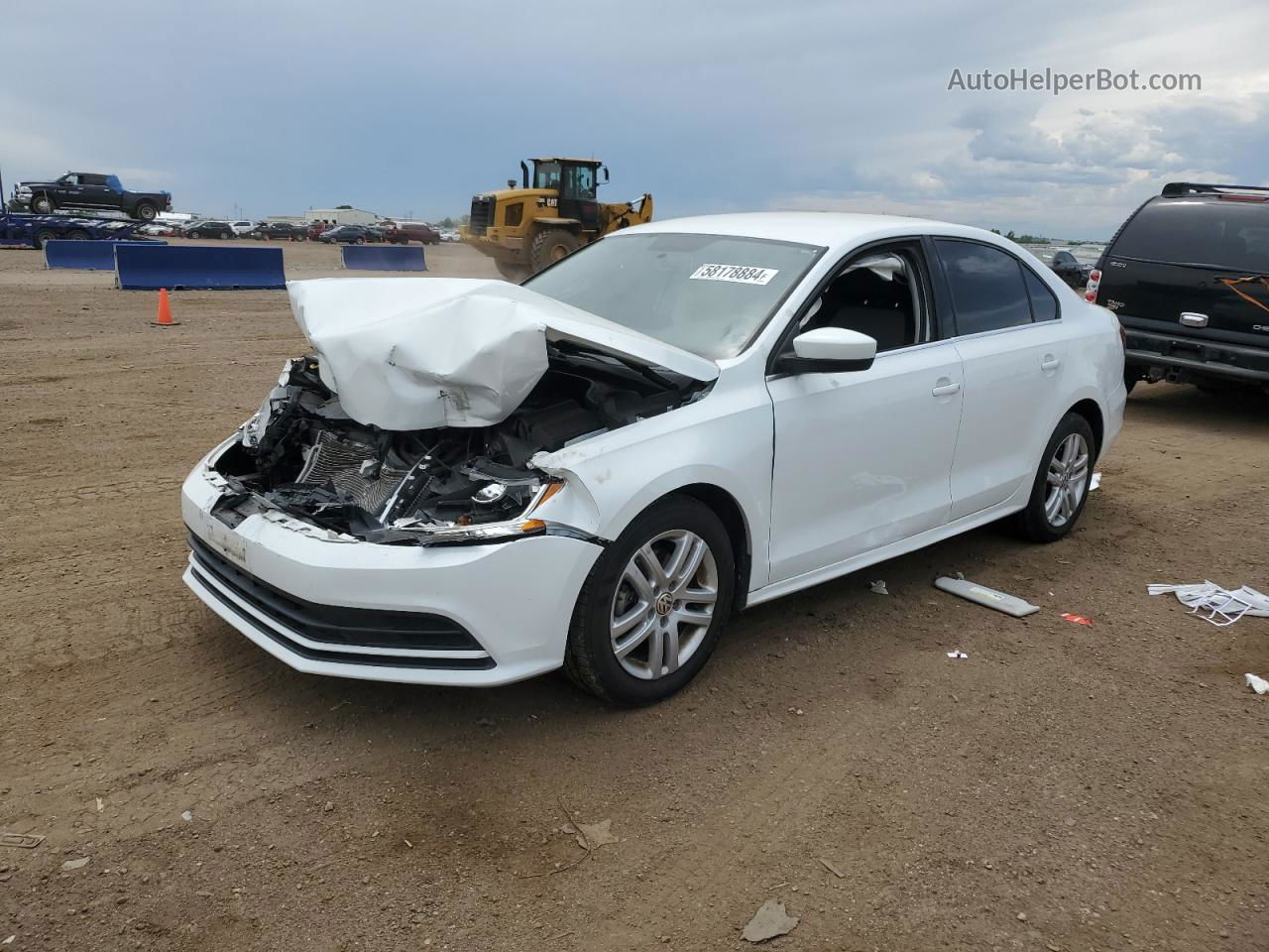 2017 Volkswagen Jetta S White vin: 3VW2B7AJ6HM370295