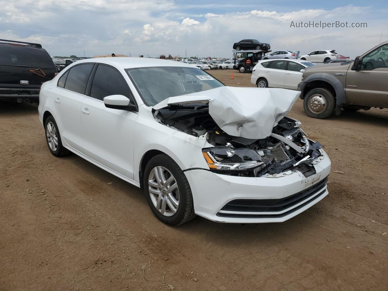 2017 Volkswagen Jetta S White vin: 3VW2B7AJ6HM370295