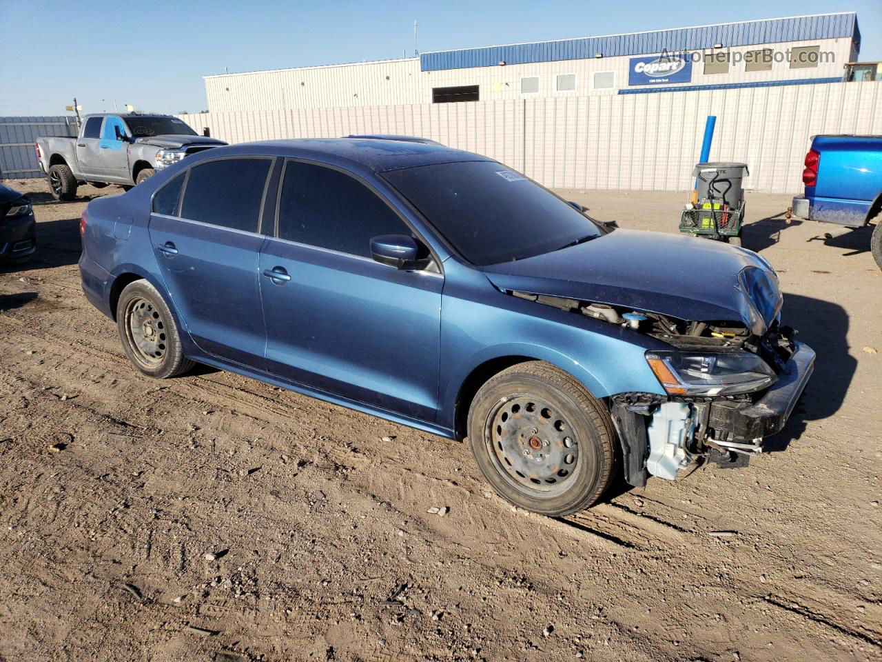 2017 Volkswagen Jetta S Blue vin: 3VW2B7AJ6HM411749