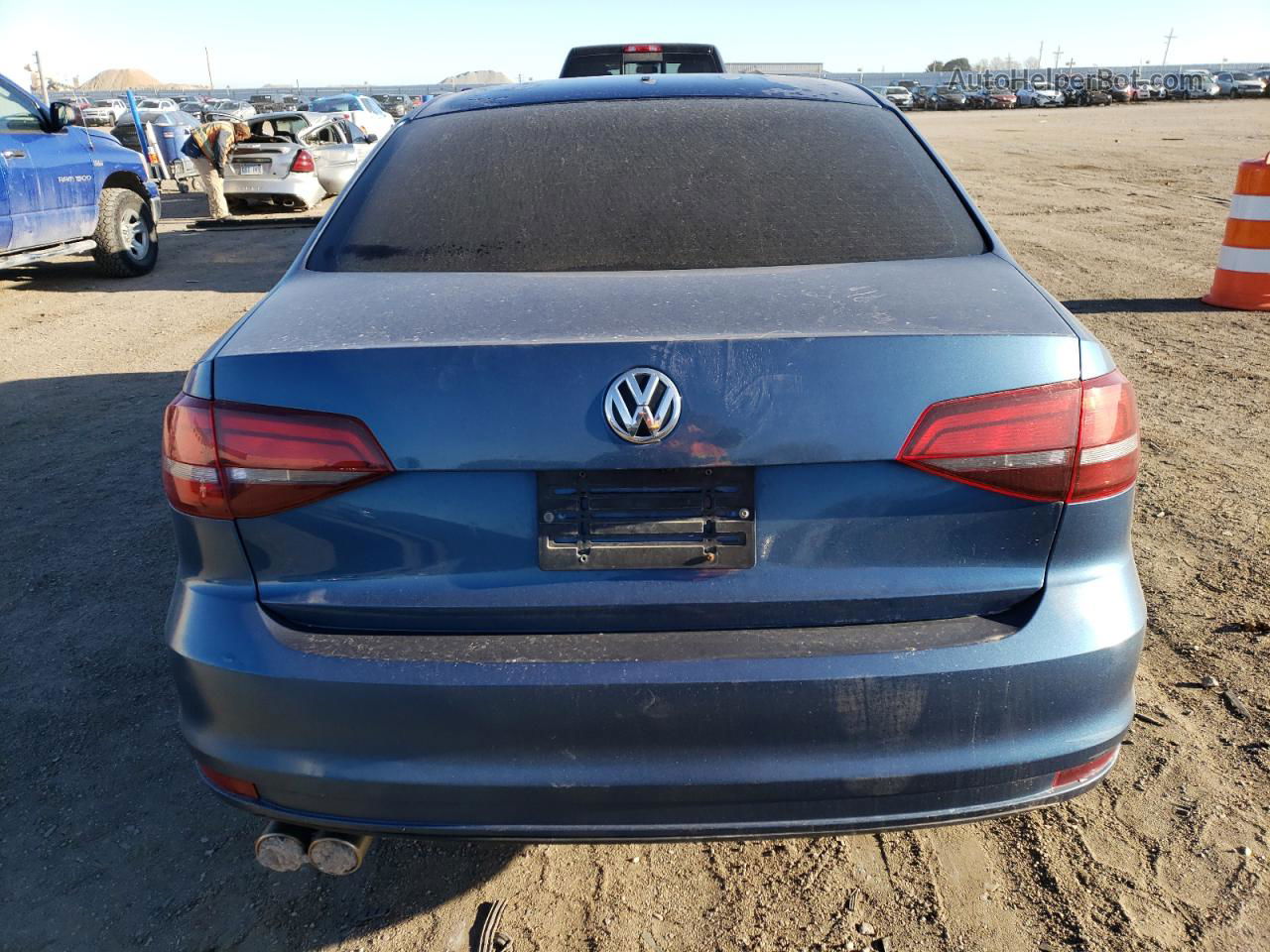 2017 Volkswagen Jetta S Синий vin: 3VW2B7AJ6HM411749