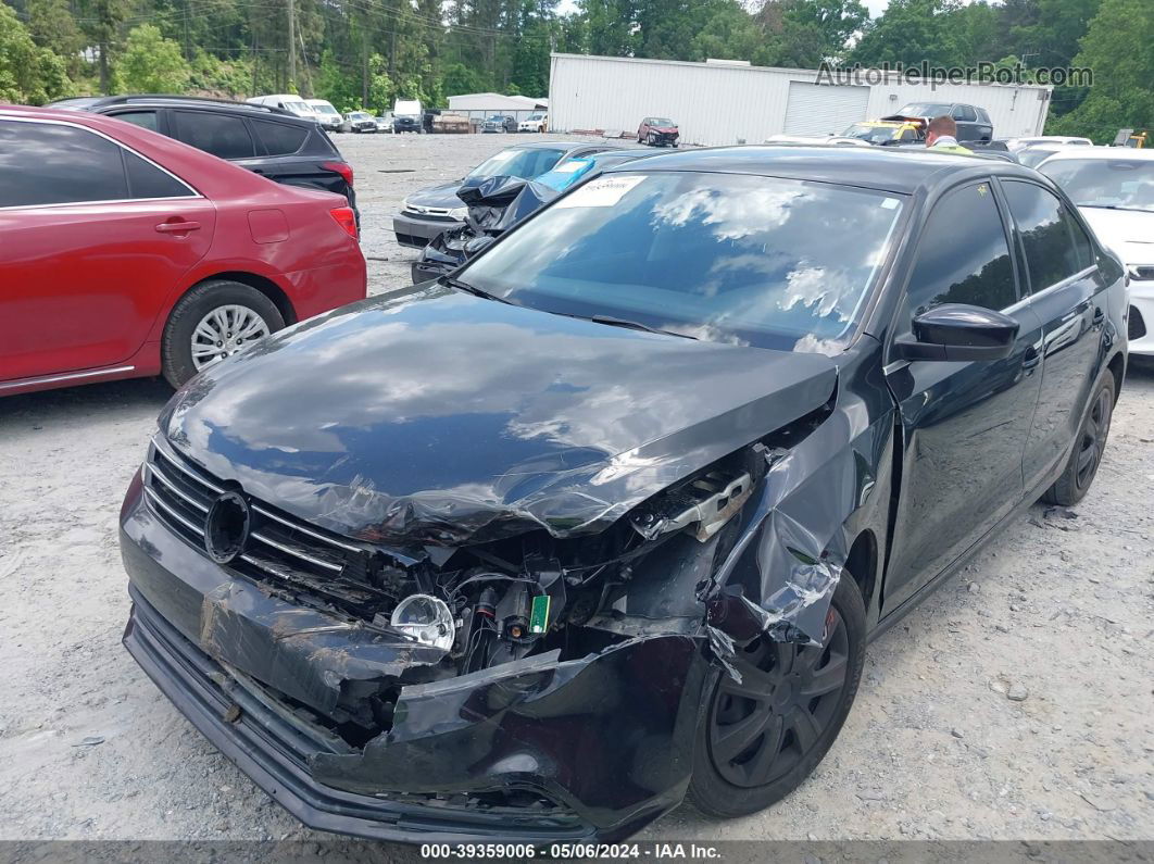 2017 Volkswagen Jetta 1.4t S Black vin: 3VW2B7AJ6HM412870