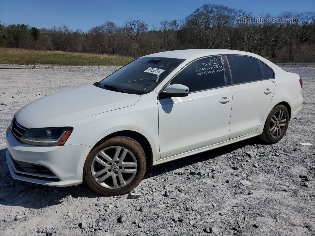 2018 Volkswagen Jetta S White vin: 3VW2B7AJ6JM229717