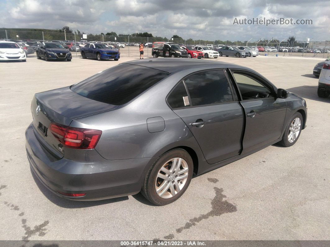 2018 Volkswagen Jetta 1.4t S Gray vin: 3VW2B7AJ6JM233993