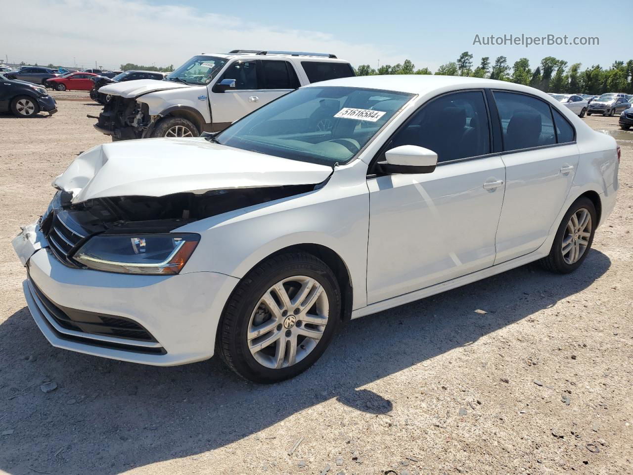 2018 Volkswagen Jetta S White vin: 3VW2B7AJ6JM252396