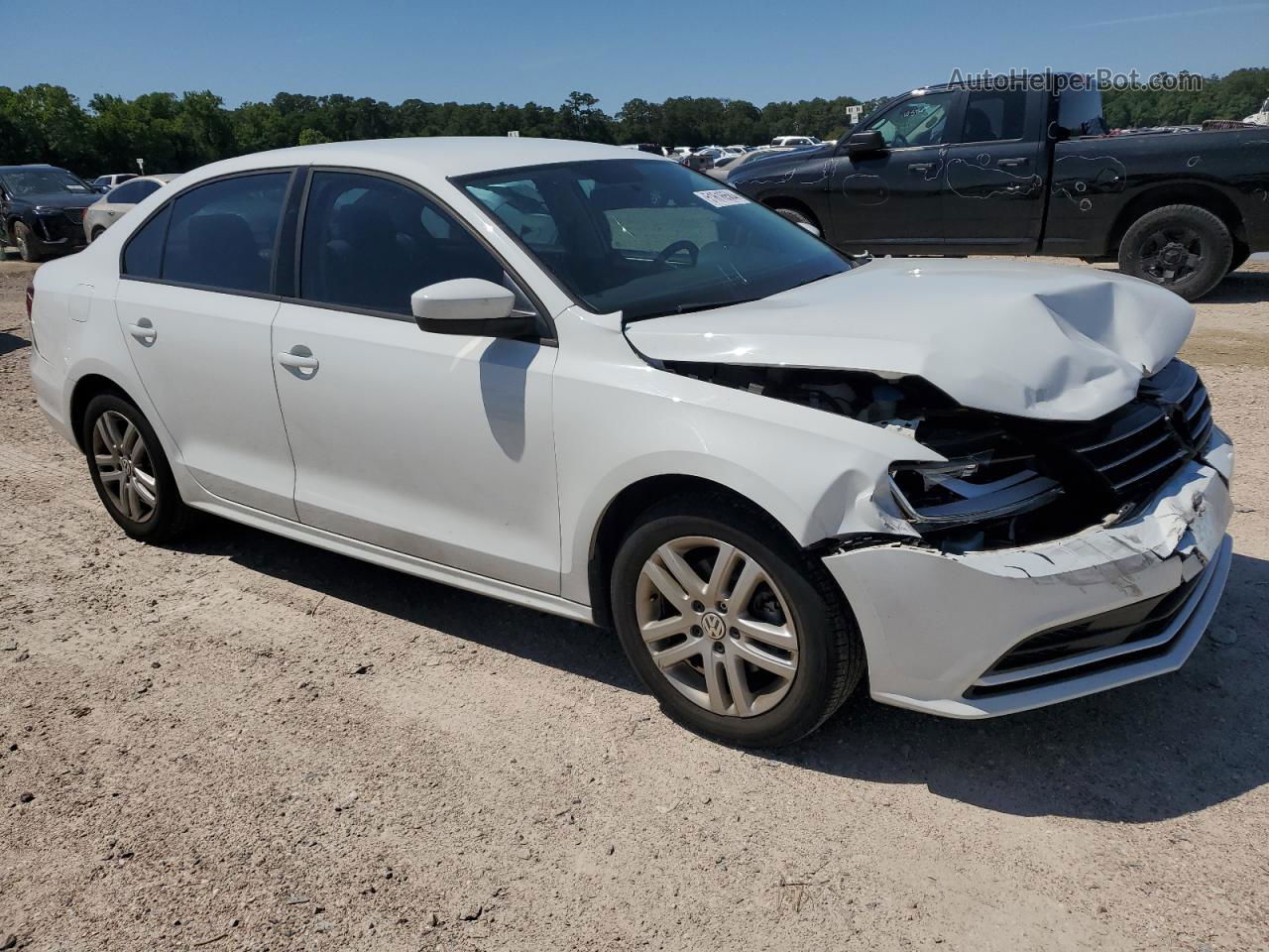 2018 Volkswagen Jetta S White vin: 3VW2B7AJ6JM252396