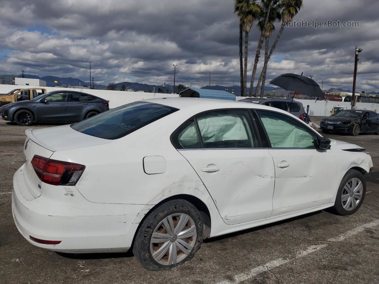 2017 Volkswagen Jetta S White vin: 3VW2B7AJ7HM217411