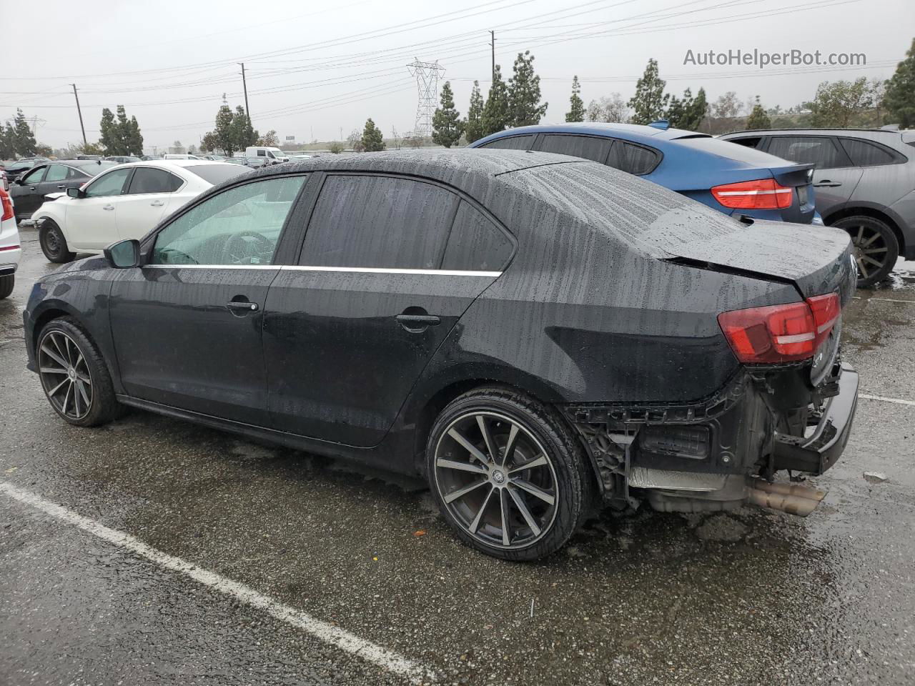 2017 Volkswagen Jetta S Black vin: 3VW2B7AJ7HM227209