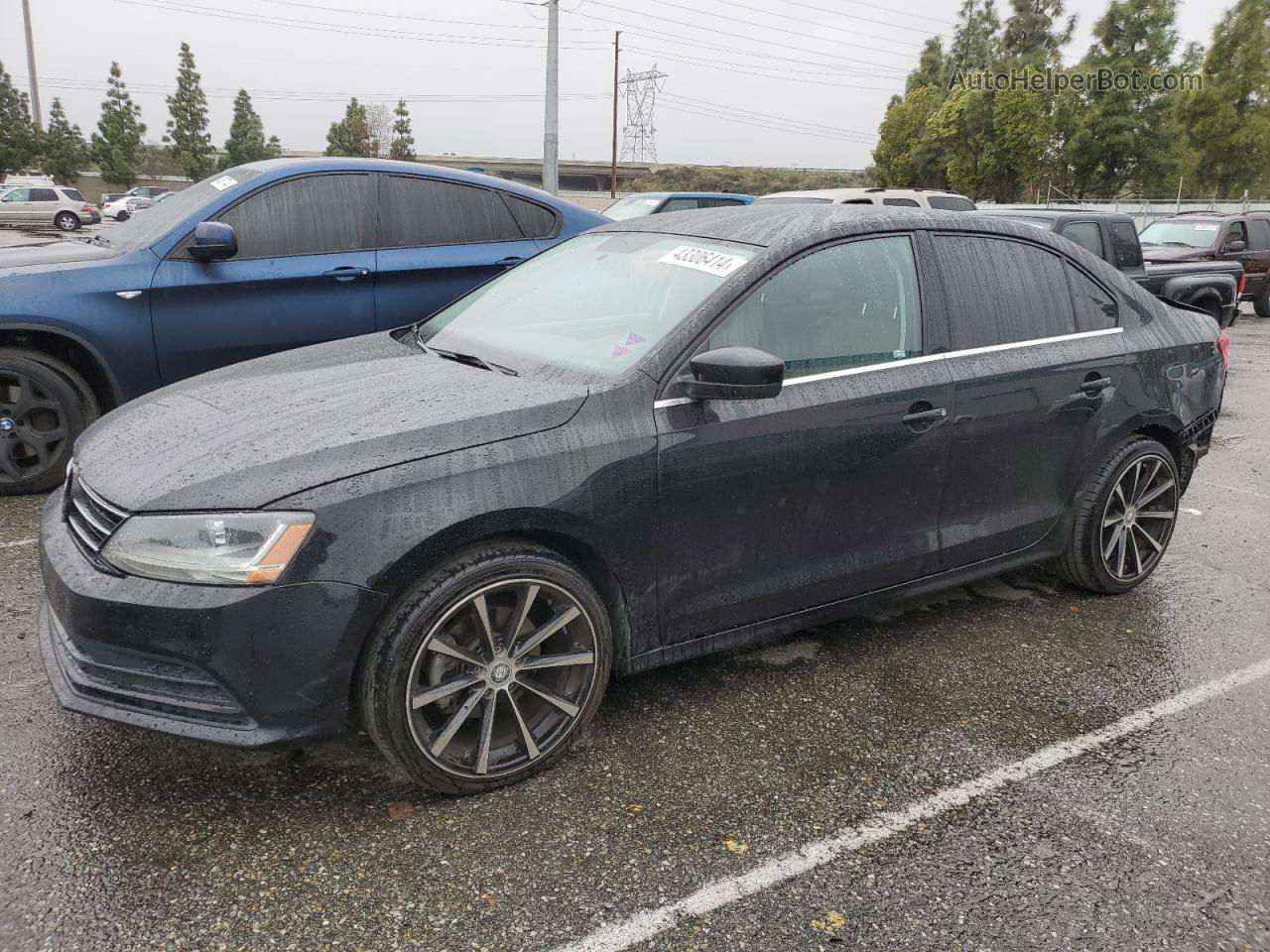 2017 Volkswagen Jetta S Black vin: 3VW2B7AJ7HM227209