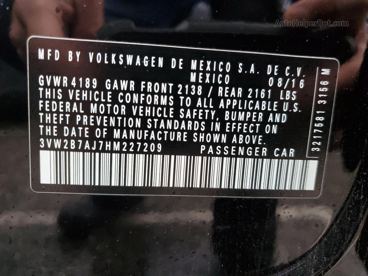 2017 Volkswagen Jetta S Черный vin: 3VW2B7AJ7HM227209
