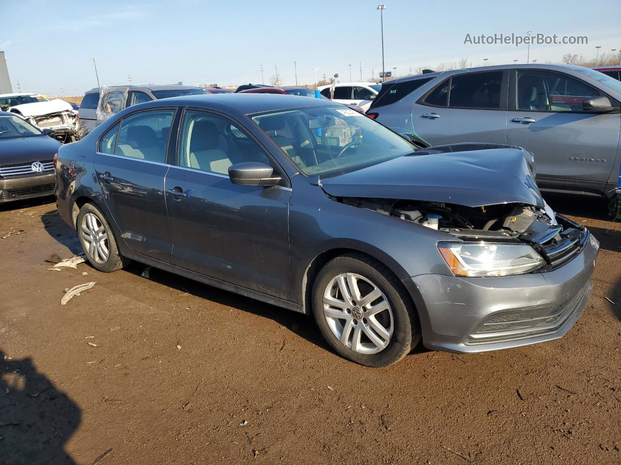 2017 Volkswagen Jetta S Gray vin: 3VW2B7AJ7HM243703