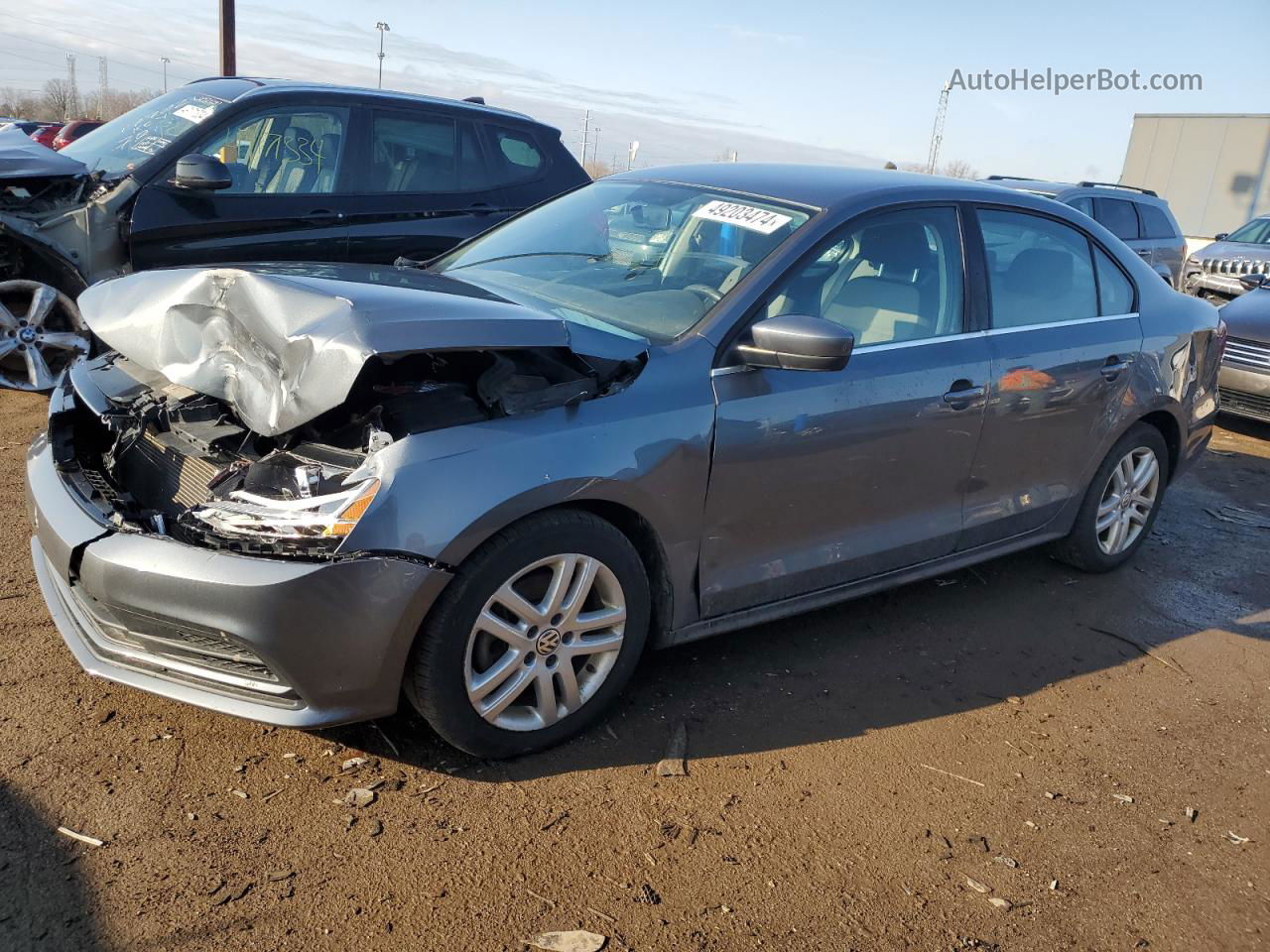 2017 Volkswagen Jetta S Gray vin: 3VW2B7AJ7HM243703