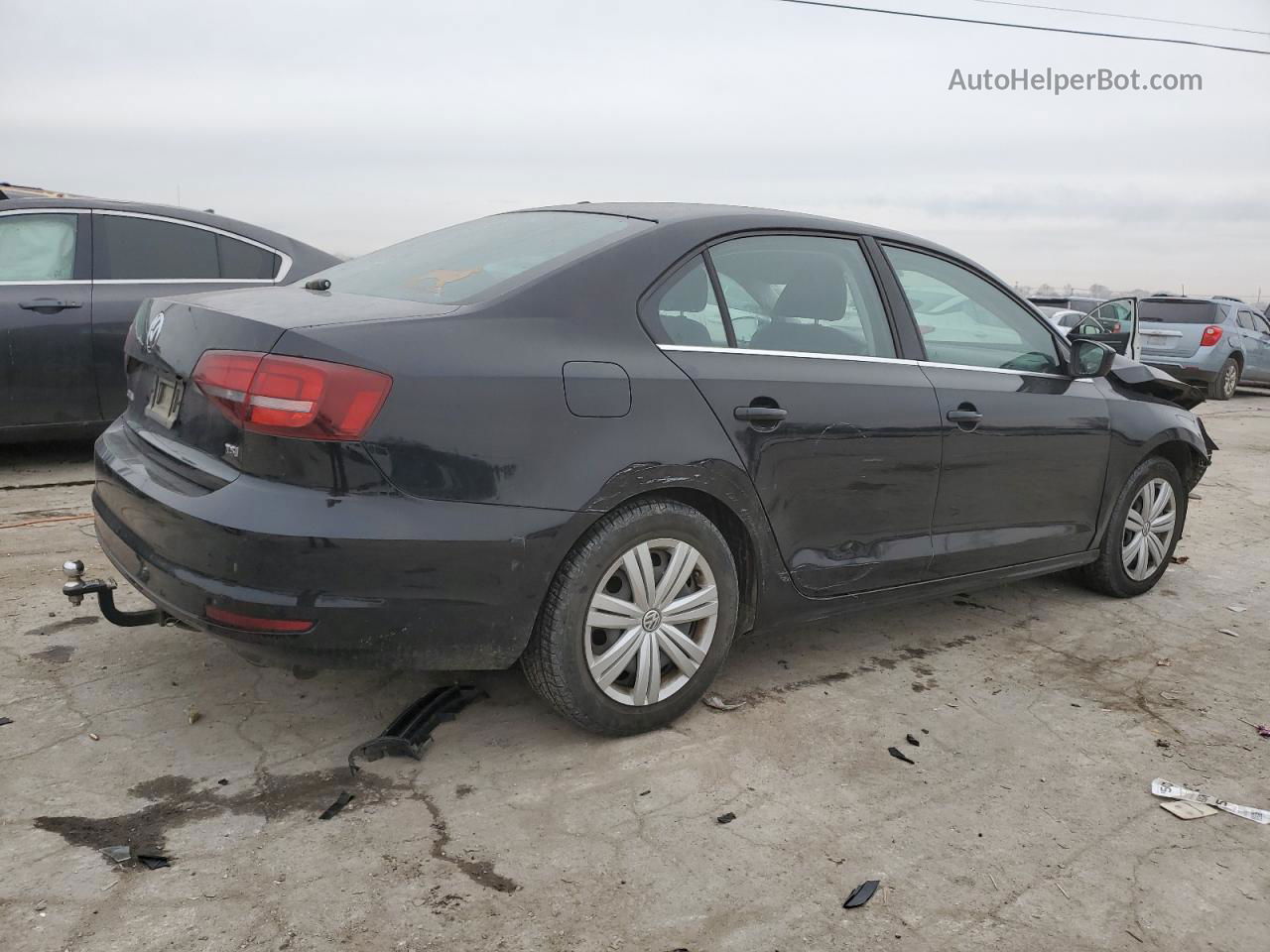 2017 Volkswagen Jetta S Черный vin: 3VW2B7AJ7HM258699