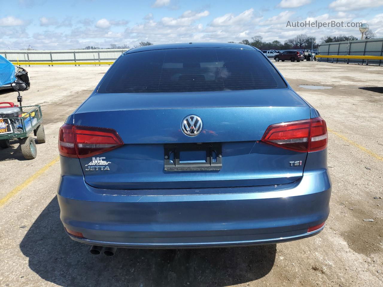 2017 Volkswagen Jetta S Синий vin: 3VW2B7AJ7HM288589