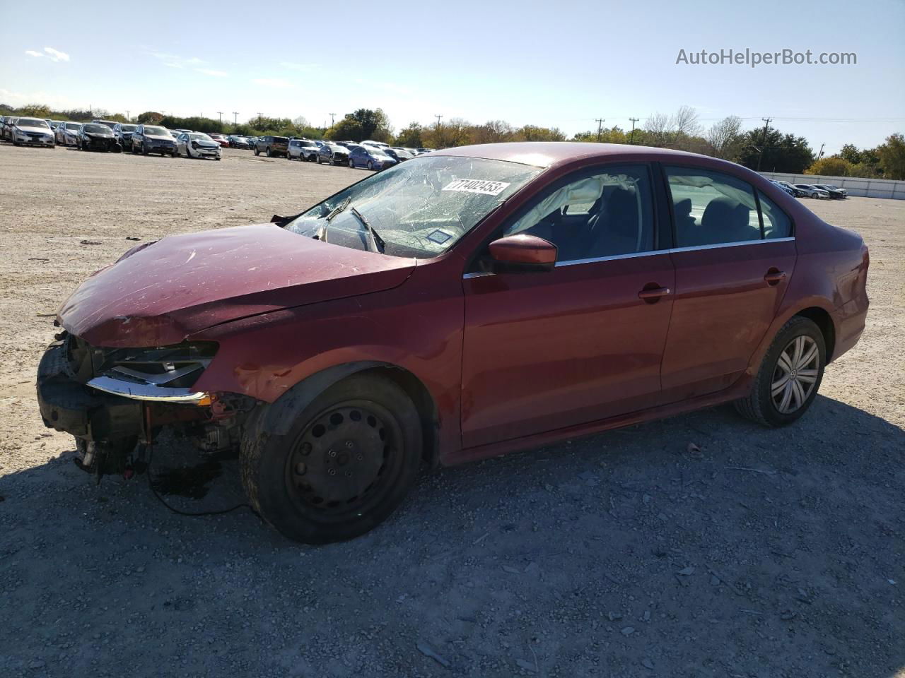 2017 Volkswagen Jetta S Maroon vin: 3VW2B7AJ7HM295977