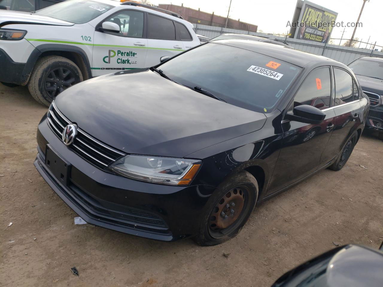 2017 Volkswagen Jetta S Black vin: 3VW2B7AJ7HM303981