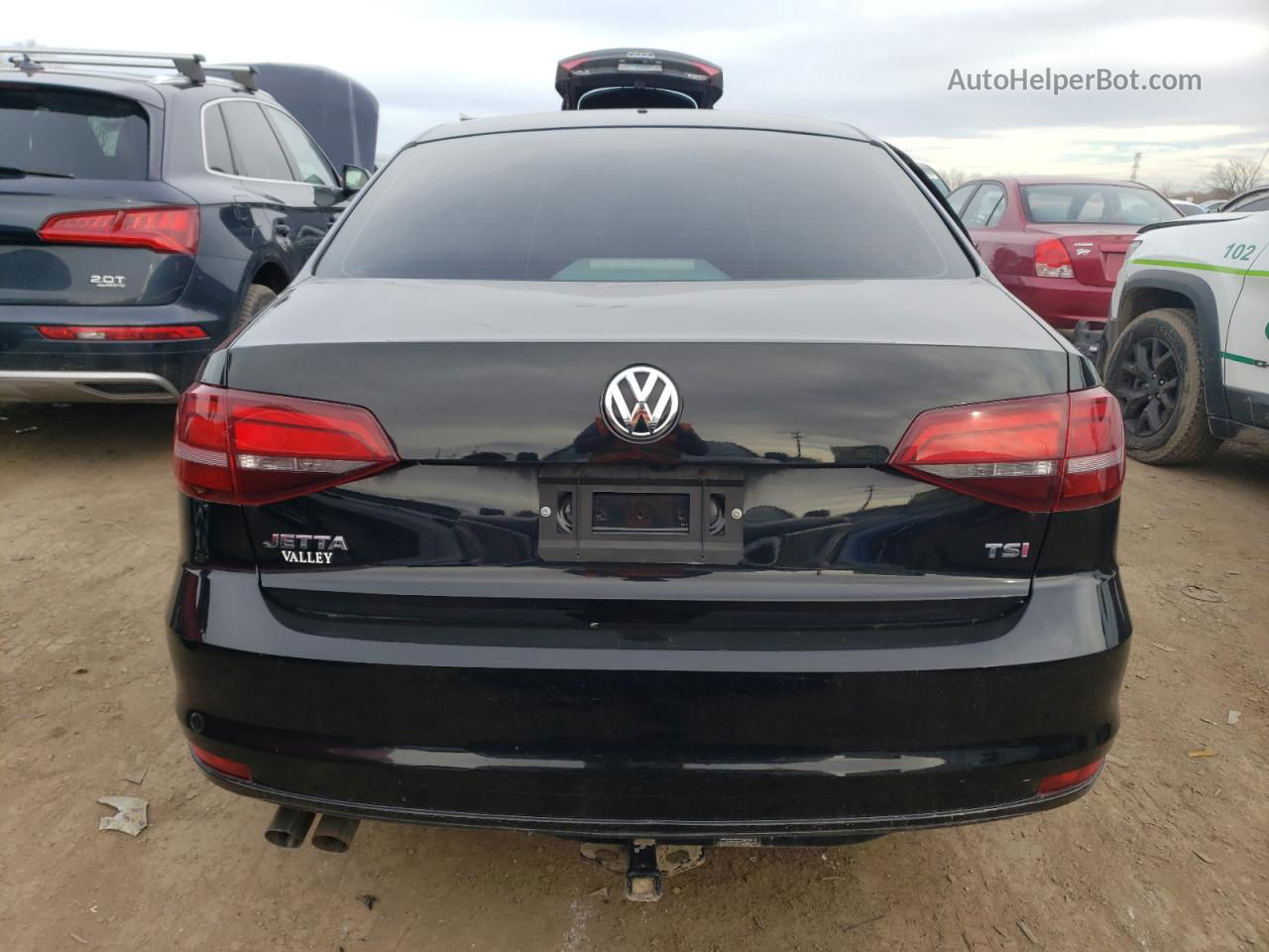 2017 Volkswagen Jetta S Black vin: 3VW2B7AJ7HM303981