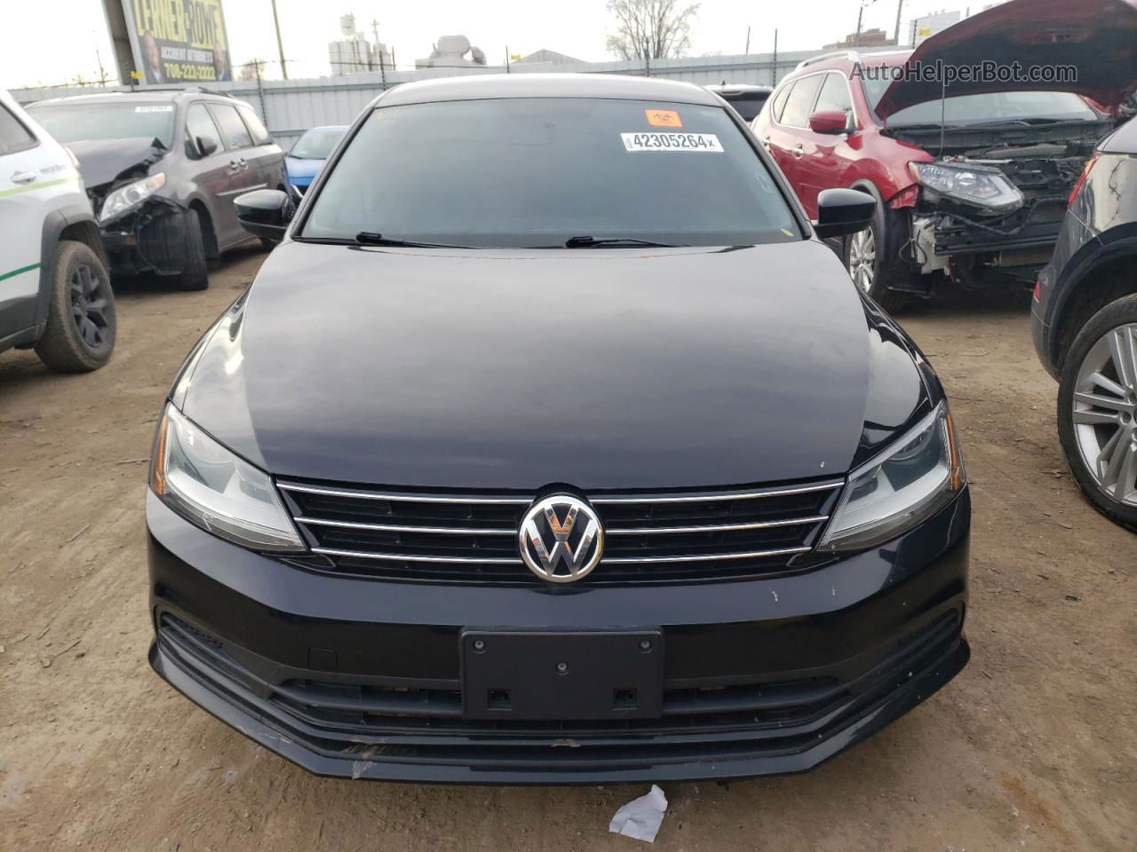 2017 Volkswagen Jetta S Black vin: 3VW2B7AJ7HM303981