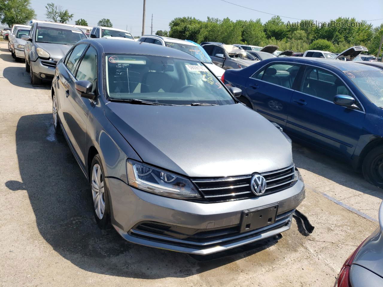 2017 Volkswagen Jetta S Gray vin: 3VW2B7AJ7HM343039