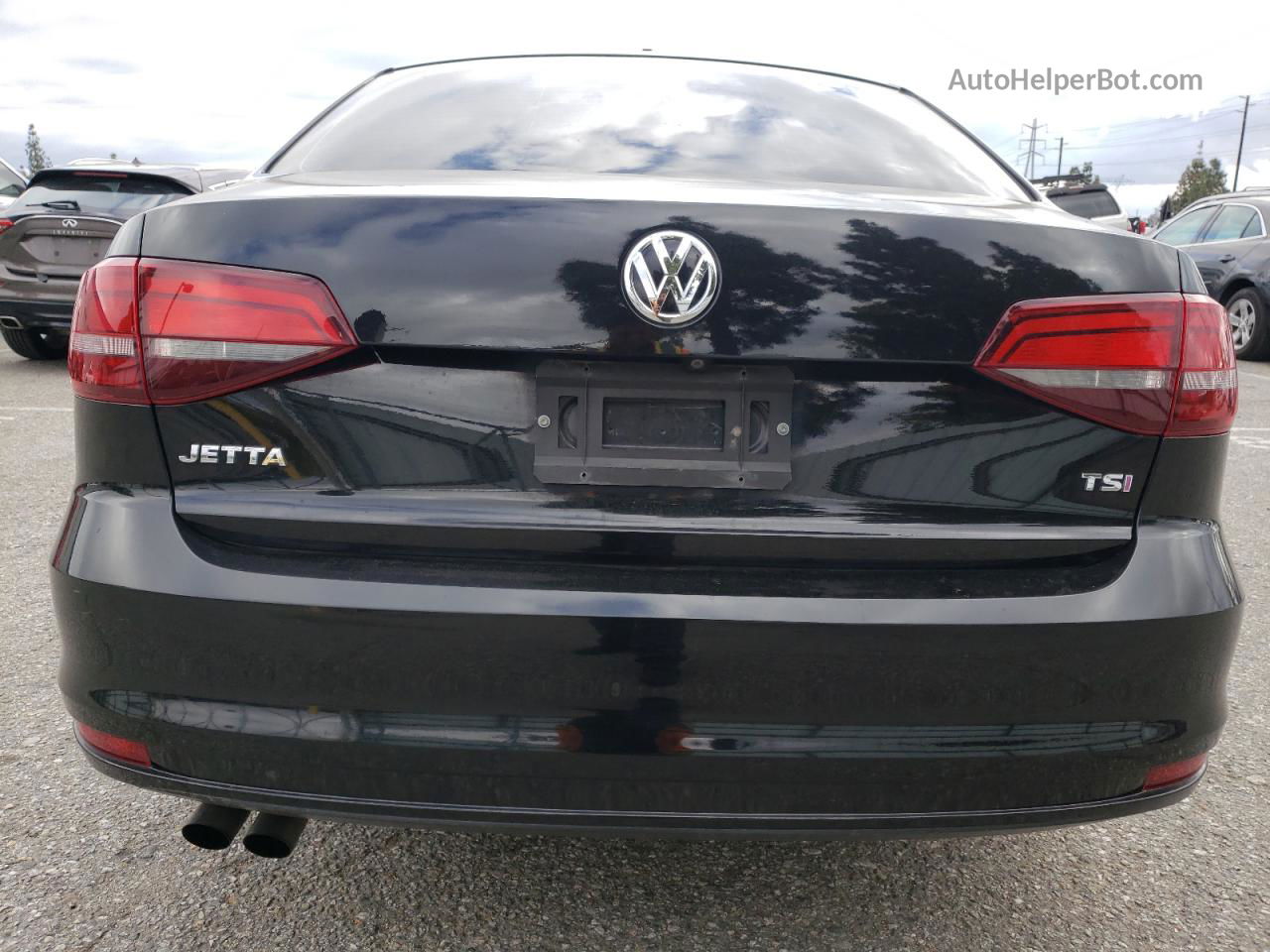 2017 Volkswagen Jetta S Black vin: 3VW2B7AJ7HM343509