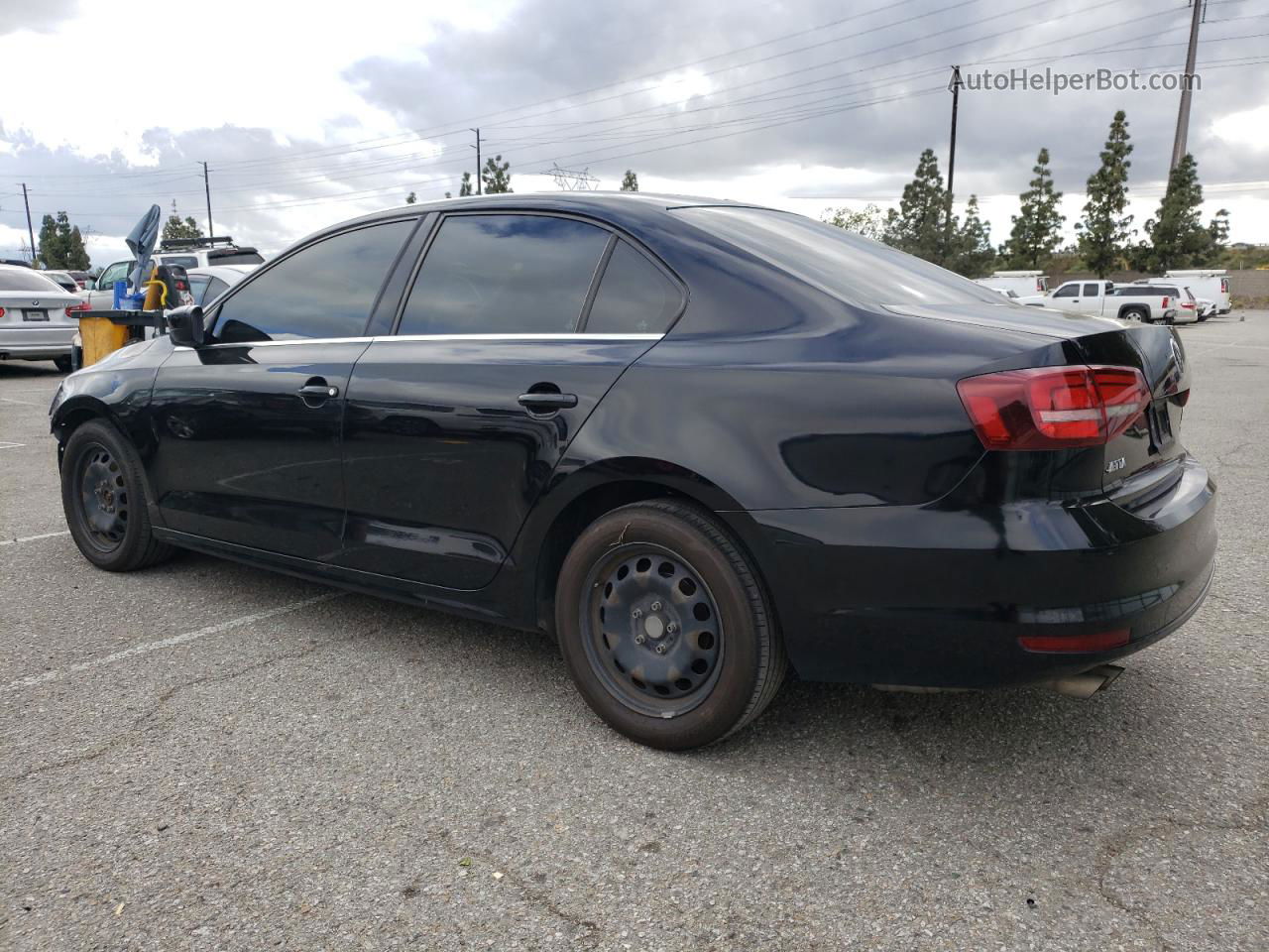 2017 Volkswagen Jetta S Black vin: 3VW2B7AJ7HM343509