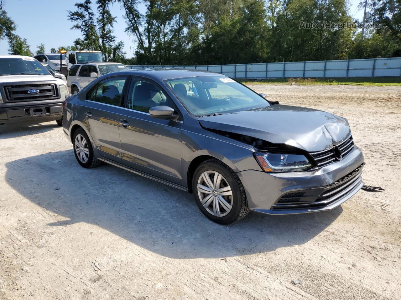 2017 Volkswagen Jetta S Gray vin: 3VW2B7AJ7HM365834