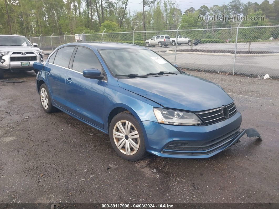 2017 Volkswagen Jetta 1.4t S Синий vin: 3VW2B7AJ7HM387414