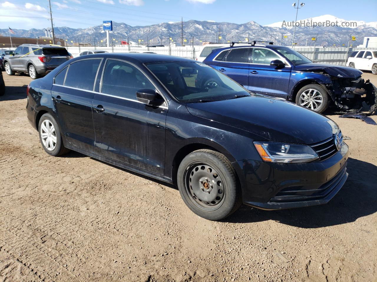 2017 Volkswagen Jetta S Черный vin: 3VW2B7AJ7HM402364